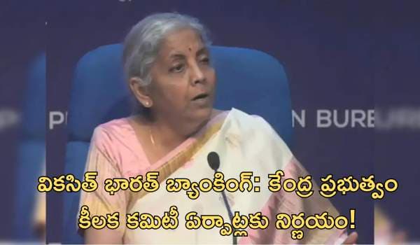 వికసిత్ భారత్ బ్యాంకింగ్: కేంద్ర ప్రభుత్వం కీలక కమిటీ ఏర్పాట్లకు నిర్ణయం!